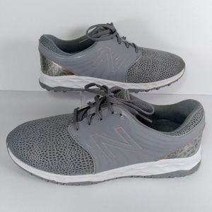 New Balance Fresh Foam Breathe Spikeless Golf Shoe Grey Pink Women's Size 10 EUC